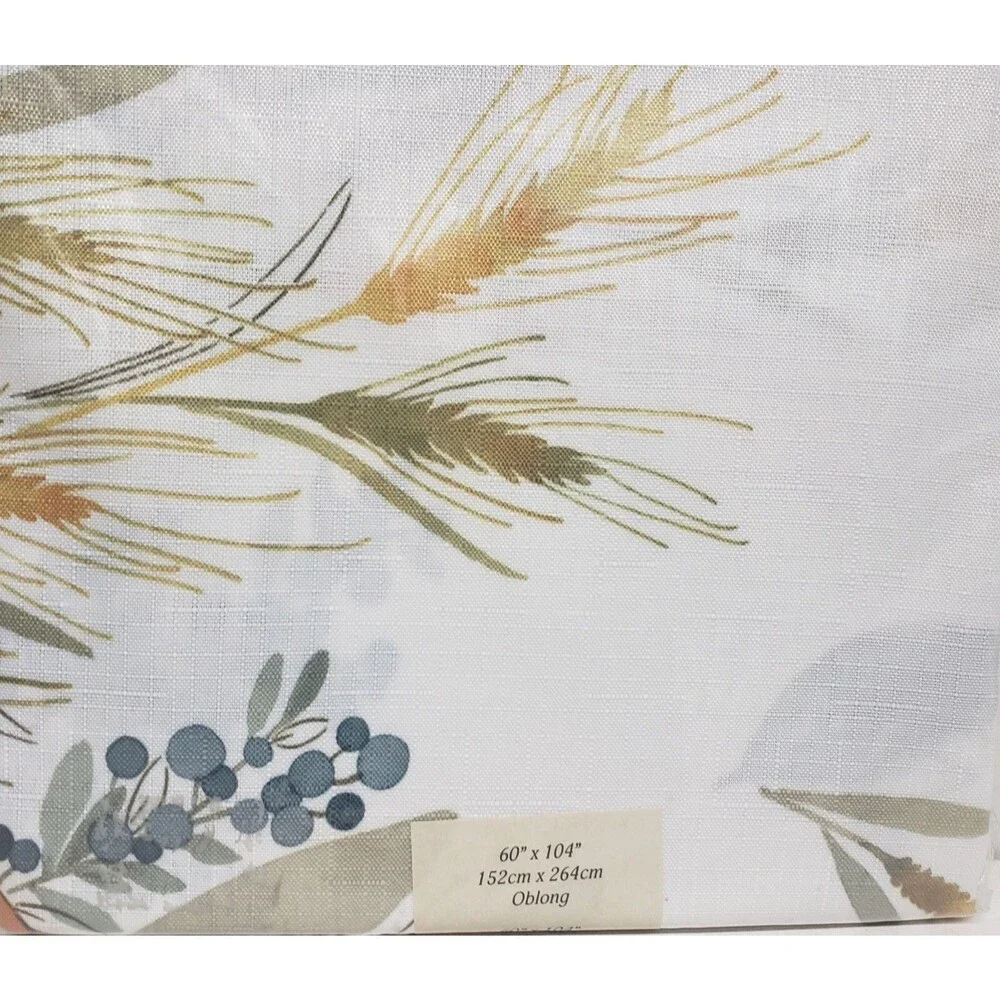 Printed Linen Tablecloth, 60 x 104